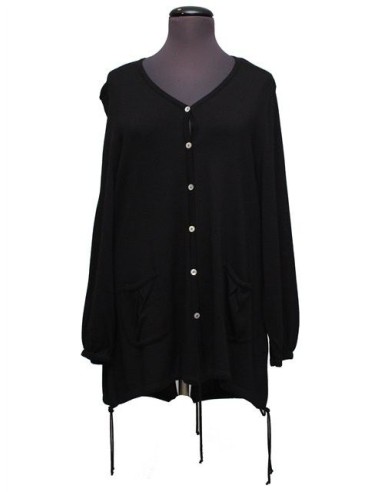 Cardigan cotone invernale nero