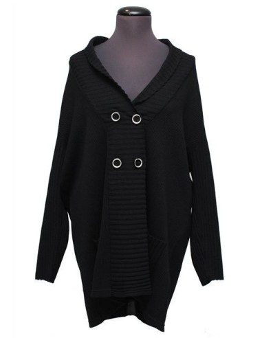 Cardigan cotone invernale nero