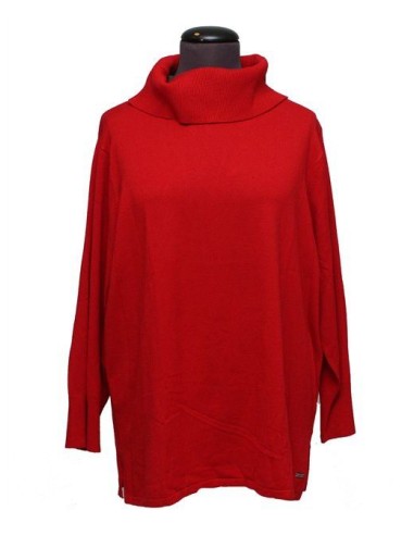 Maglia collo alto rossa invernale