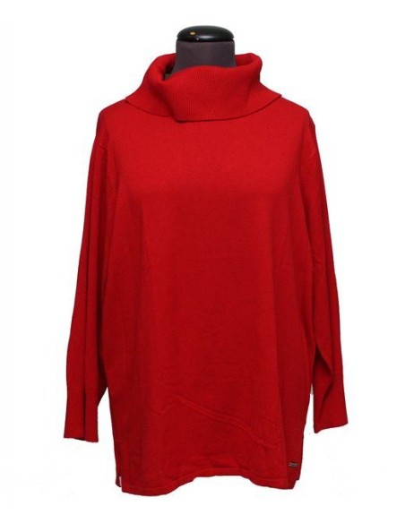 Maglia collo alto rossa invernale