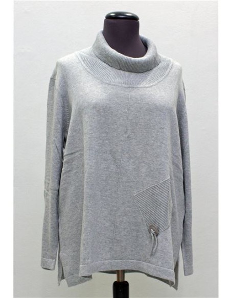 Maglia collo alto grigio invernale