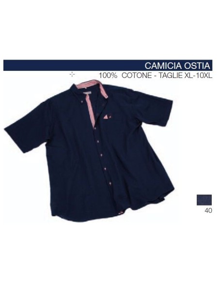 Camicia mezza manica OSTIA Maxfort lino ins rigato