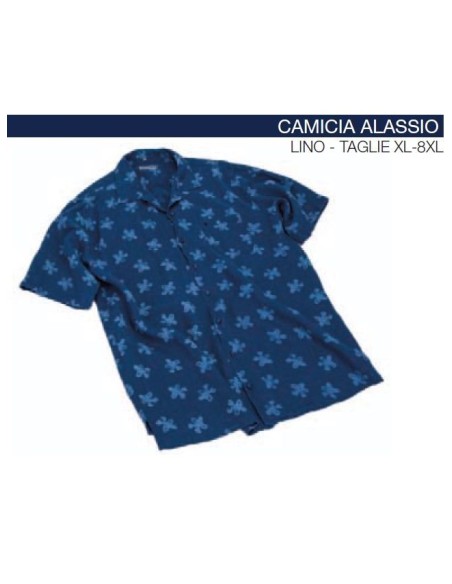 Camicia mezza manica ALASSIO Maxfort lino floreale