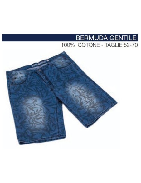 Bermuda Maxfort jeans stampa jungla GENTILE