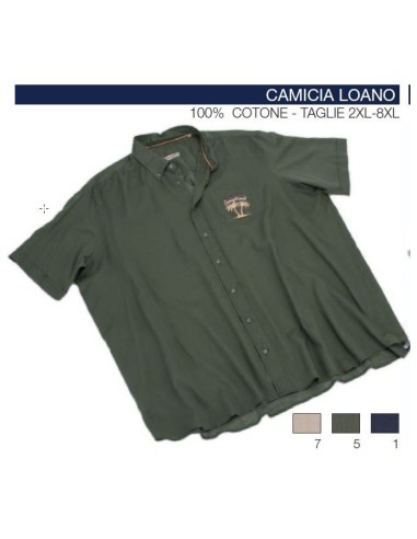 Camicia mezza manica Maxfort t.unita ricamo LOANO