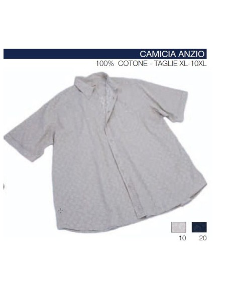 Camicia mezza manica Maxfort floreale lav silicone ANZIO