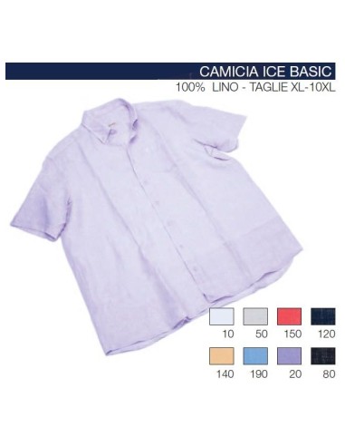 Camicia mezza manica Maxfort t.u. lino ICE BASIC