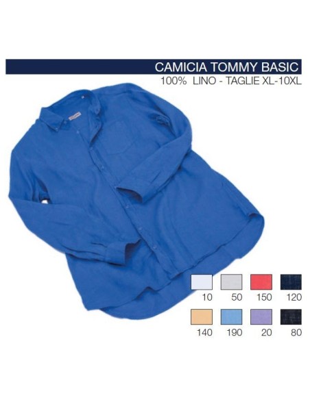 Camicia TOMMY manica lunga Maxfort lino t.u.