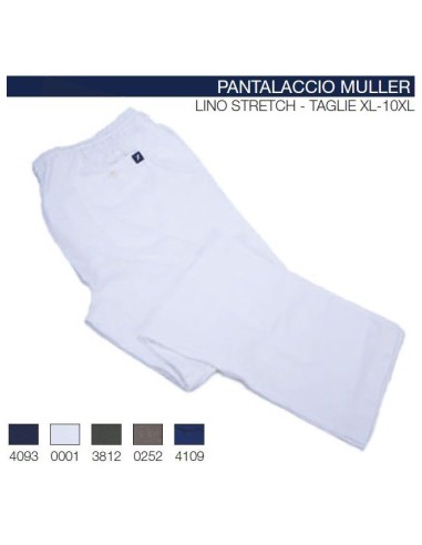 Pantalone Maxfort lino stretch con laccio Muller