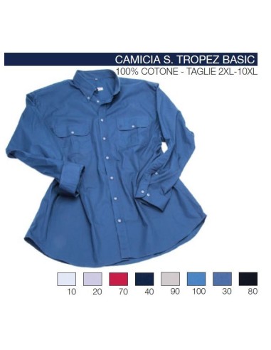 Camicia S.Tropez manica lunga Maxfort doppio tasca t.u.