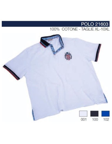 Polo piquet Maxfort collo contrasto 21603