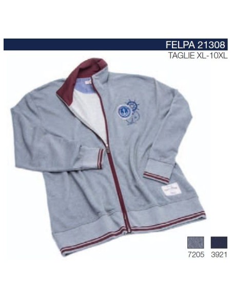 Giacca Maxfort zip navy FELPA 21308